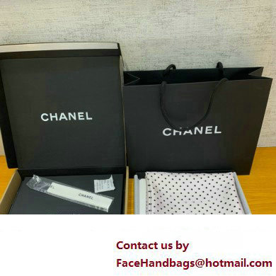 Chanel Cotton & Silk white & Black scarf AA9837 2024